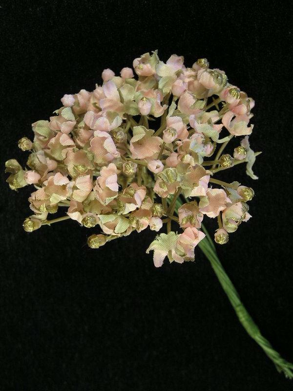 Gypsophilia Pick, Peach With Gold (Lot Of 12)  |   Silk Flowers Silk Flowers Silk Flowers