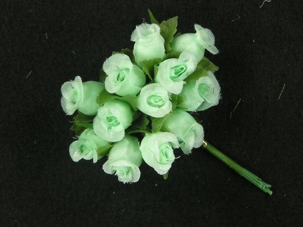 Miniature Rose Rosebud, Mint Green (Lot Of 12 Bunches)  |   Craft & Bridal Flowers Craft & Bridal Flowers Craft & Bridal Flowers