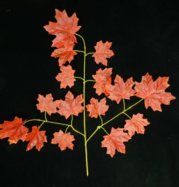 Orange Fall Maple Leaf Spray X 15 Leaves (Lot Of 12)  |   Artificial Greenery, Foliage And Leaves Artificial Greenery, Foliage And Leaves Artificial Greenery, Foliage And Leaves