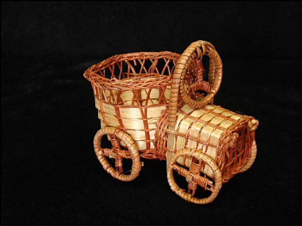 Rattan Car, 6.5 Inch (Lot Of 6)  |   Wicker Abaca & Wicker Wicker