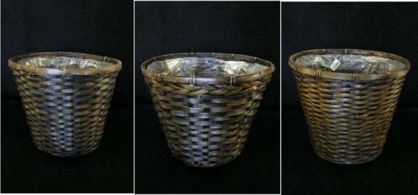 Round Wicker Planter Basket, 12 Inch (Lot Of 3)  |   Wicker Abaca & Wicker Wicker