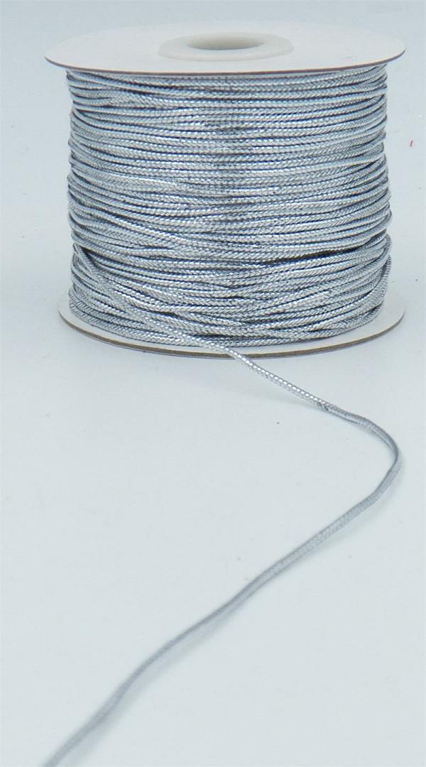 Silver, Metallic, Non-Stretch Tinsel Cord Rope 1.5Mm X 100 Yards (1 Spool)  |   Jewelry Supplies General Craft Items Jewelry Supplies