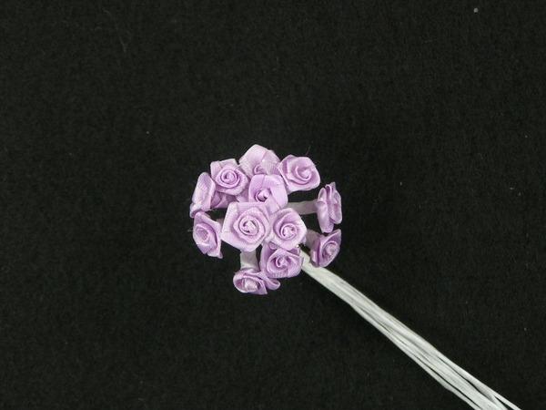 Small Ribbon Rose, Lavender (Lot Of 12 Bunches)  |   Craft & Bridal Flowers Craft & Bridal Flowers Craft & Bridal Flowers