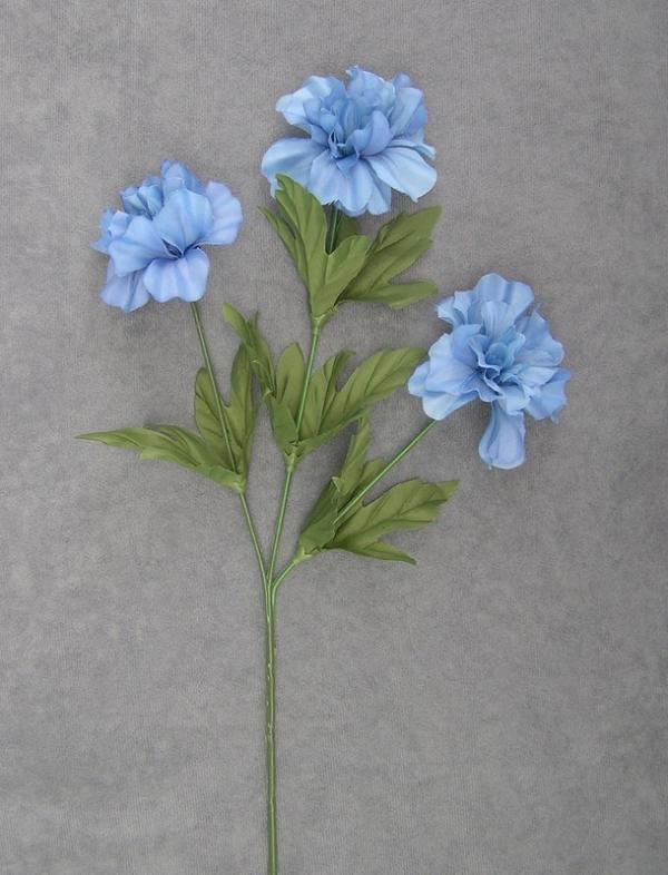 Peony Spray, Colonial Blue, 16 Inch (Lot Of 12)  |   Silk Flowers Silk Flowers Silk Flowers